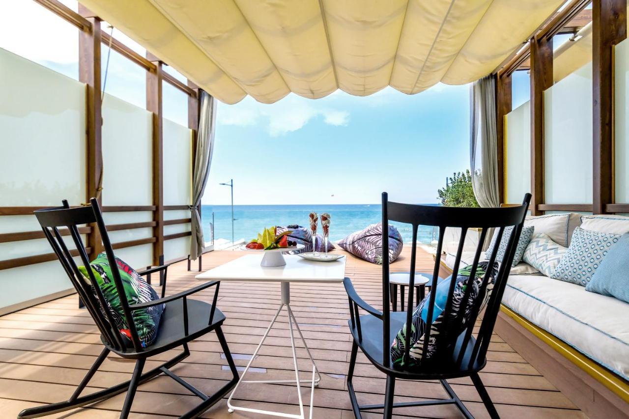 Suite mit Kingsize-Bett, Whirlpool im Freien und Meerblick