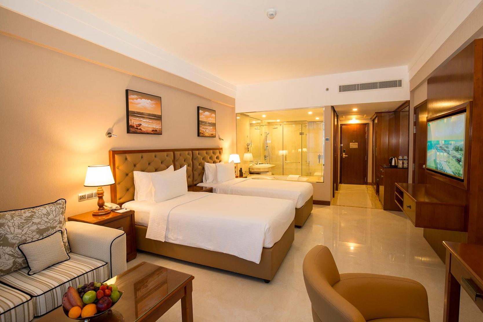 Deluxe Zweibettzimmer mit kostenloser Stadttour und Zugang zur Beach Lounge