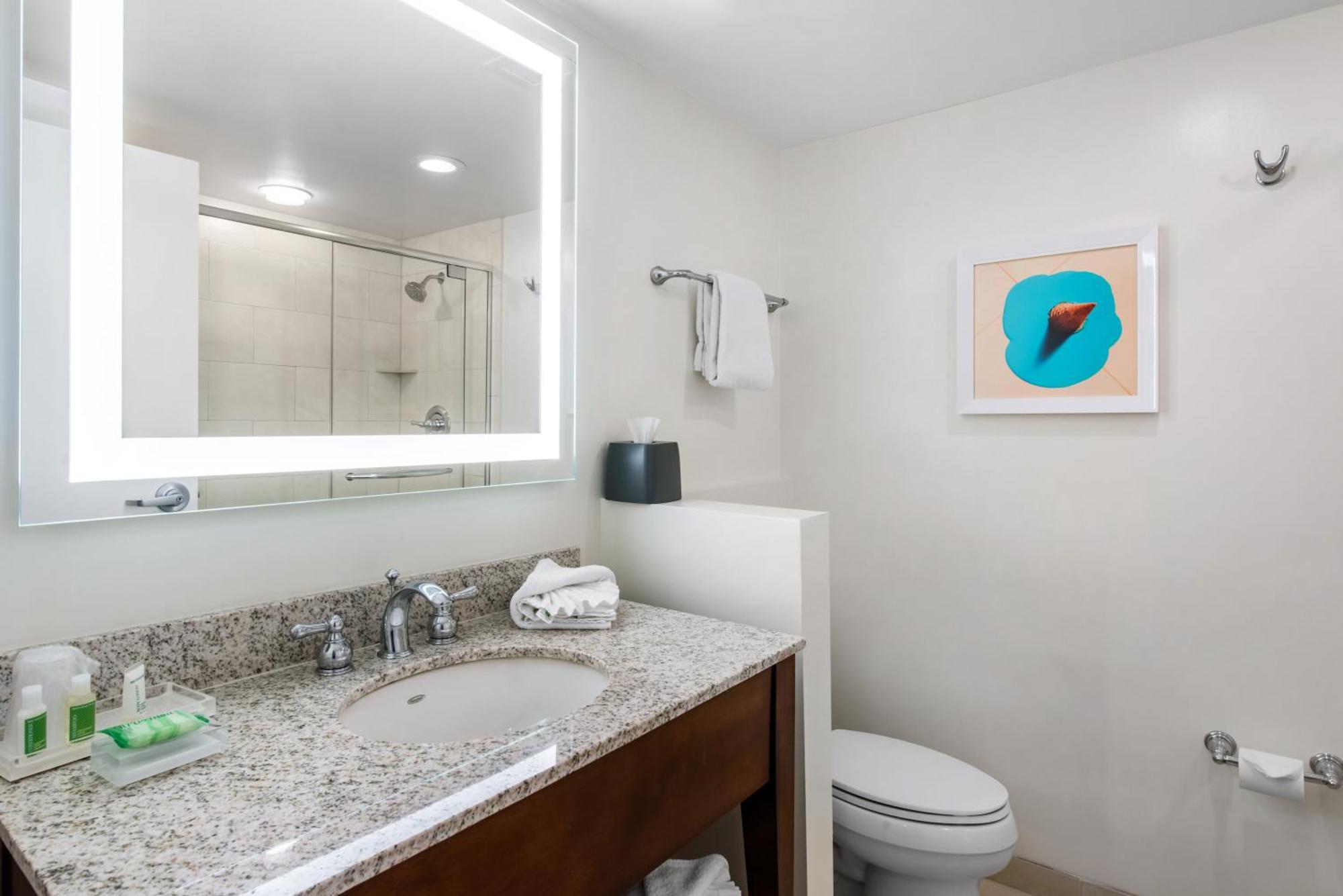 Zimmer mit 2 Queensize-Betten und Blick auf Disney Springs