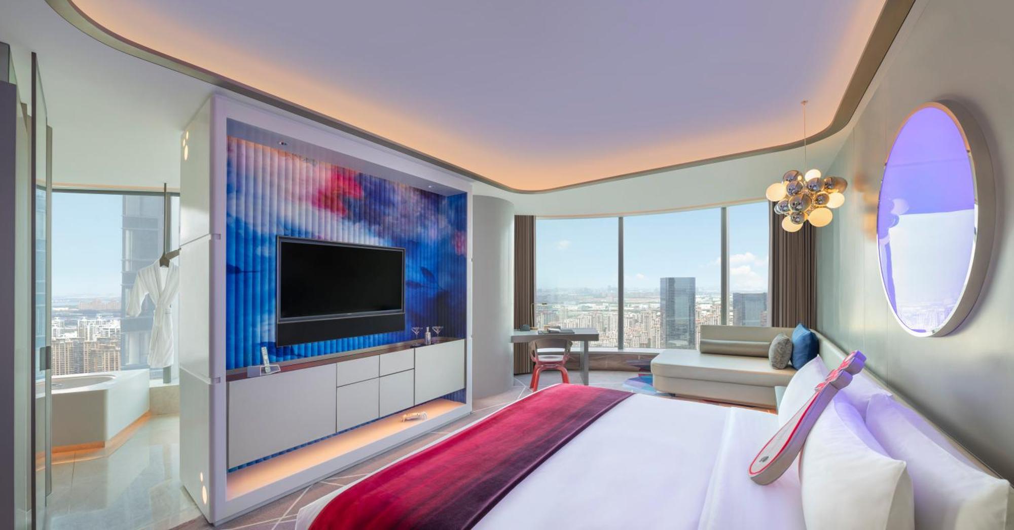 Zimmer Wonderful mit 1 Kingsize-Bett und Stadtblick