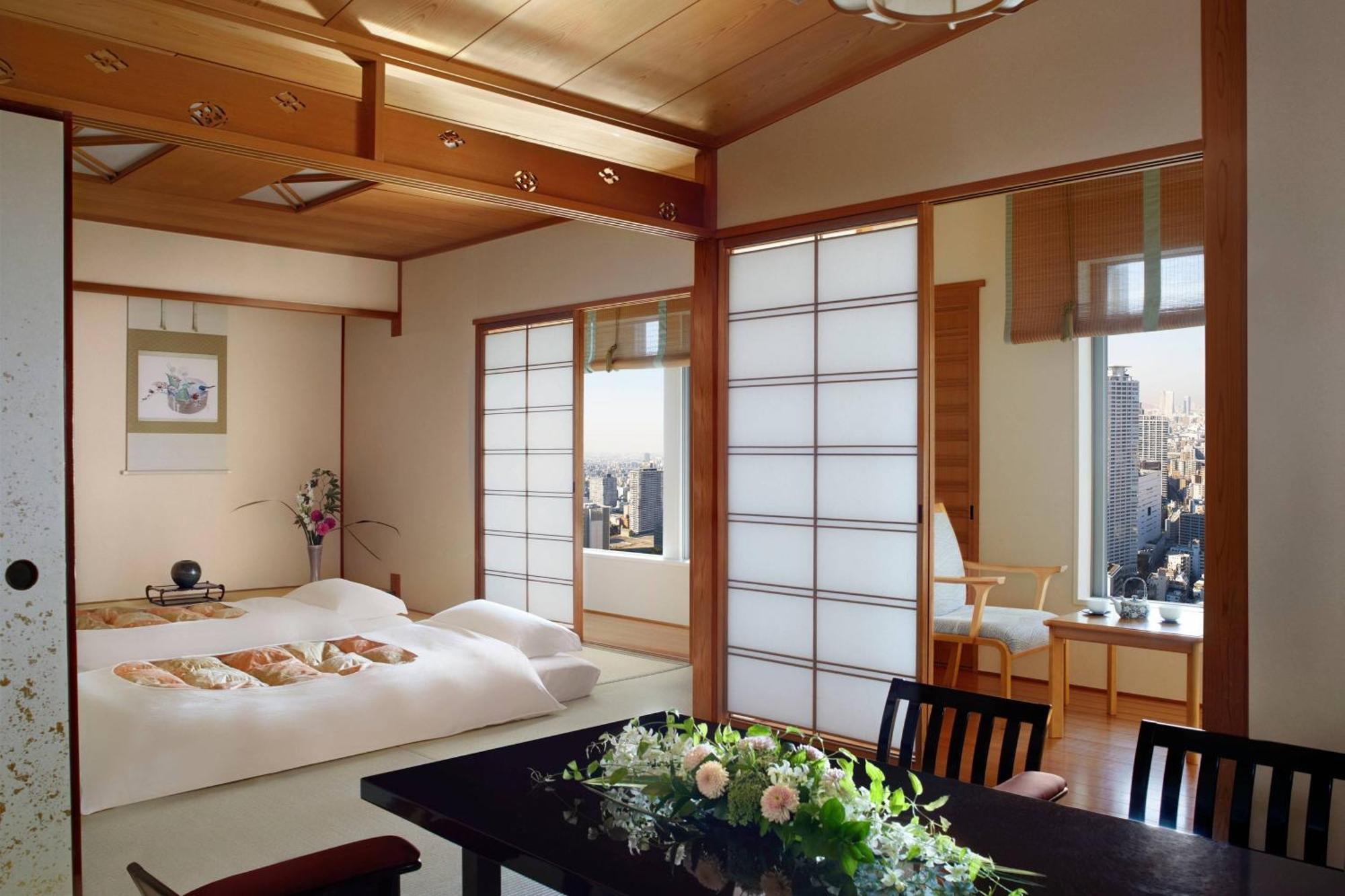 Japanische Suite mit 5 Futon-Einzelbetten und Stadtblick