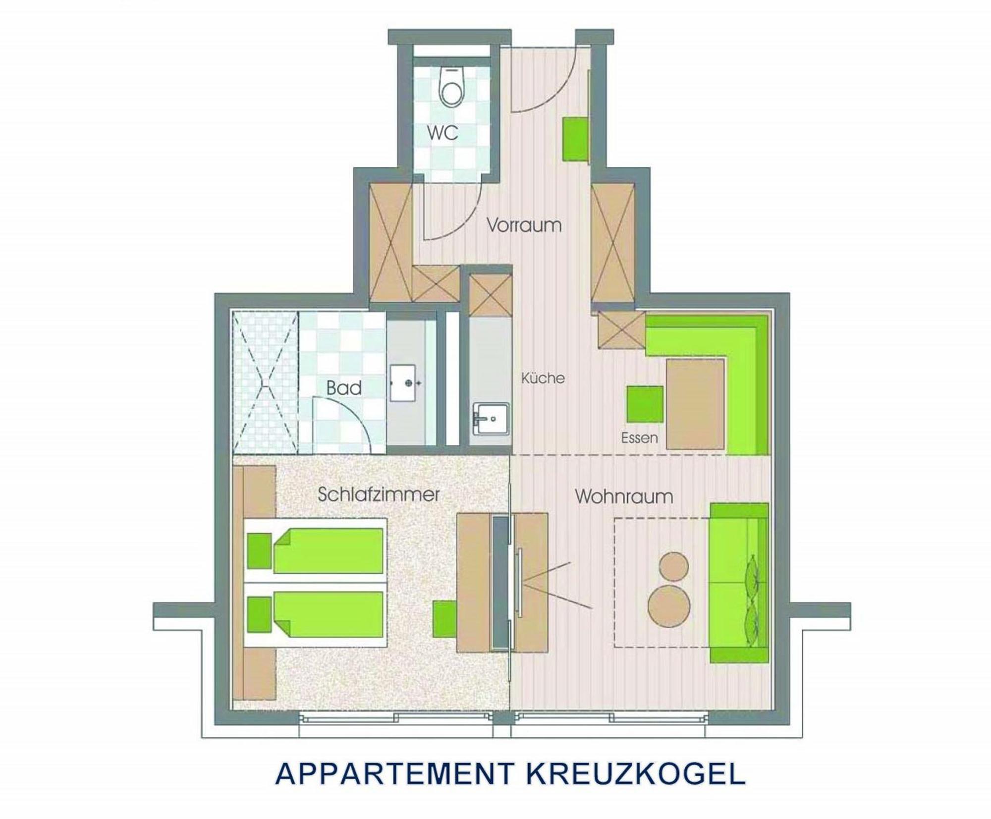 Apartment mit 1 Schlafzimmer (2 Erwachsene)