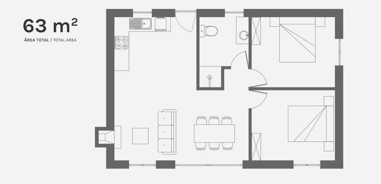 Haus mit 2 Schlafzimmern