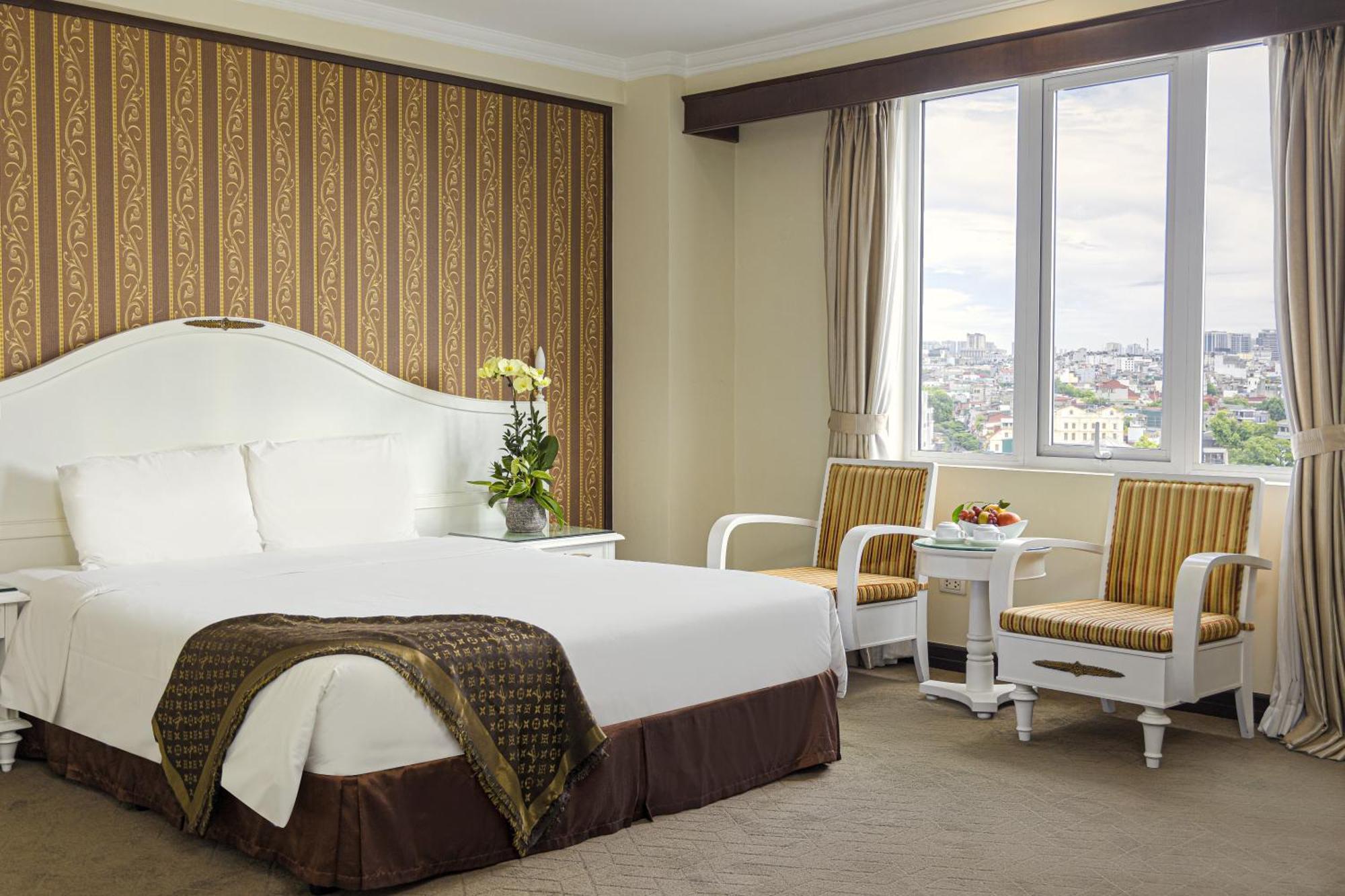 Deluxe Doppel-/Zweibettzimmer mit Stadtblick