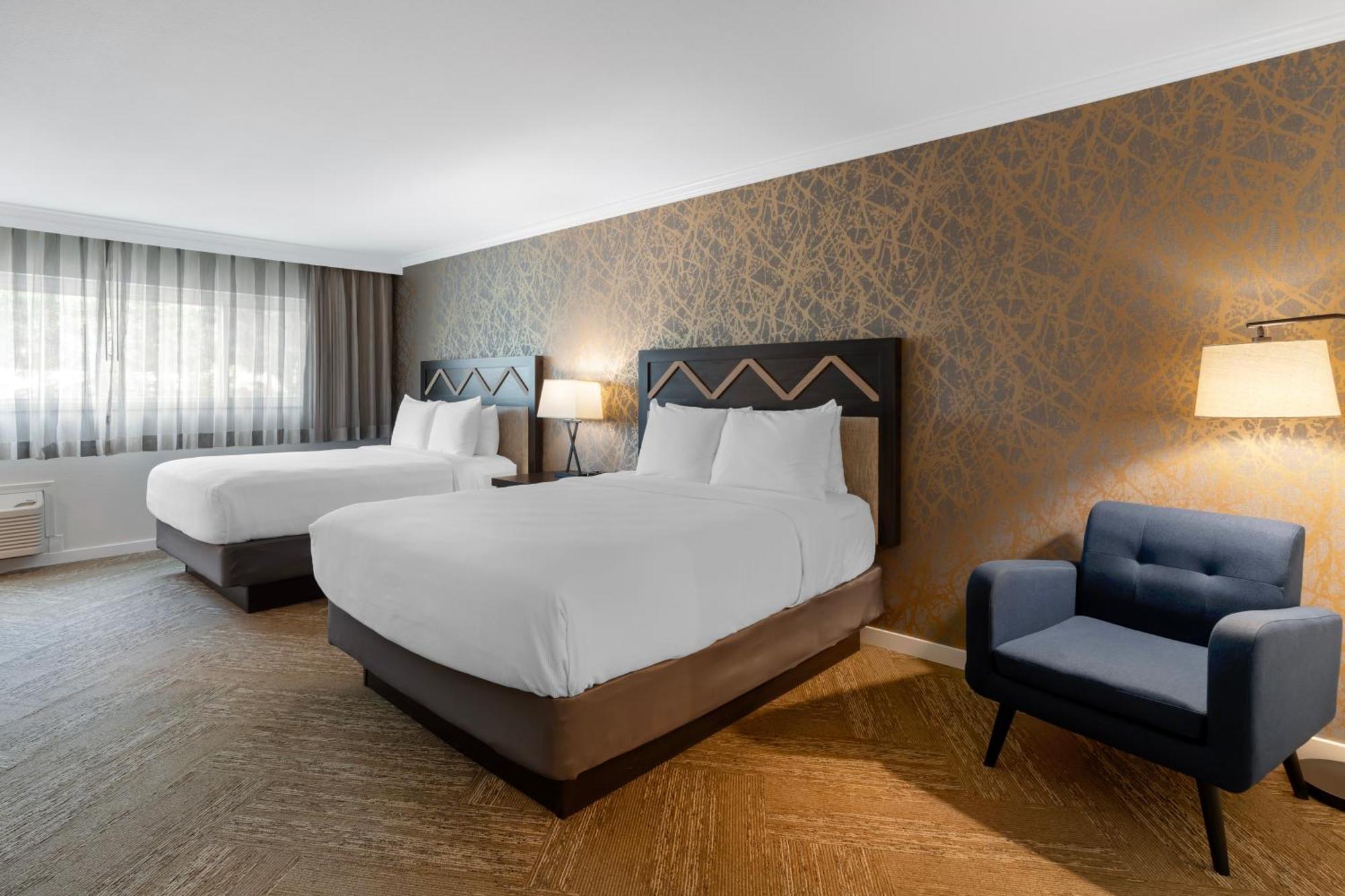 Queen Room Two Queen Beds Walk Shower Interior Entrance or Non-Smoking