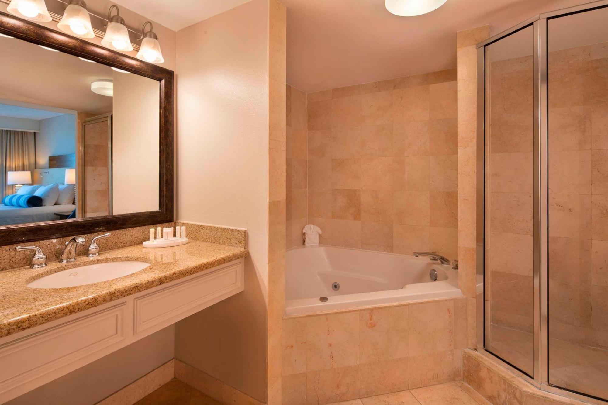 Suite mit 1 Schlafzimmer mit 1 Kingsize-Bett, Schlafsofa, Whirlpool und begrenzter Aussicht