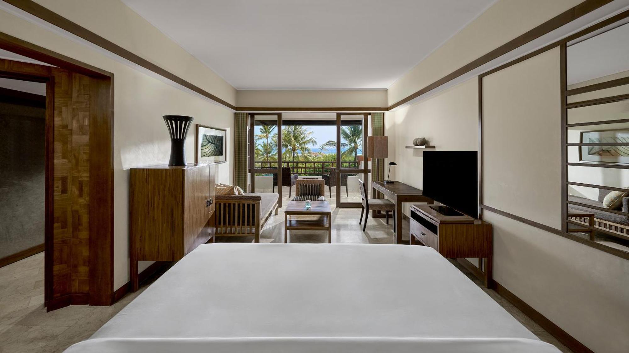 Zimmer mit Kingsize-Bett, Meerblick und Zugang zum Club