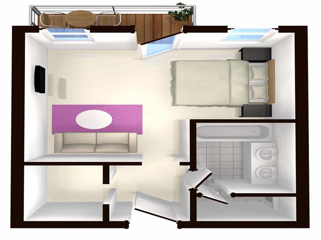 Familienzimmer (2 Erwachsene + 2 Kinder) mit Balkon oder Terrasse und Panoramablick