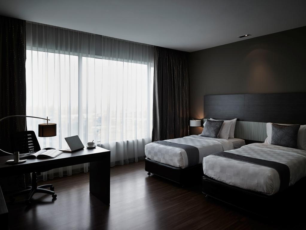 Deluxe Zweibettzimmer mit 2 Einzelbetten und Stadtblick