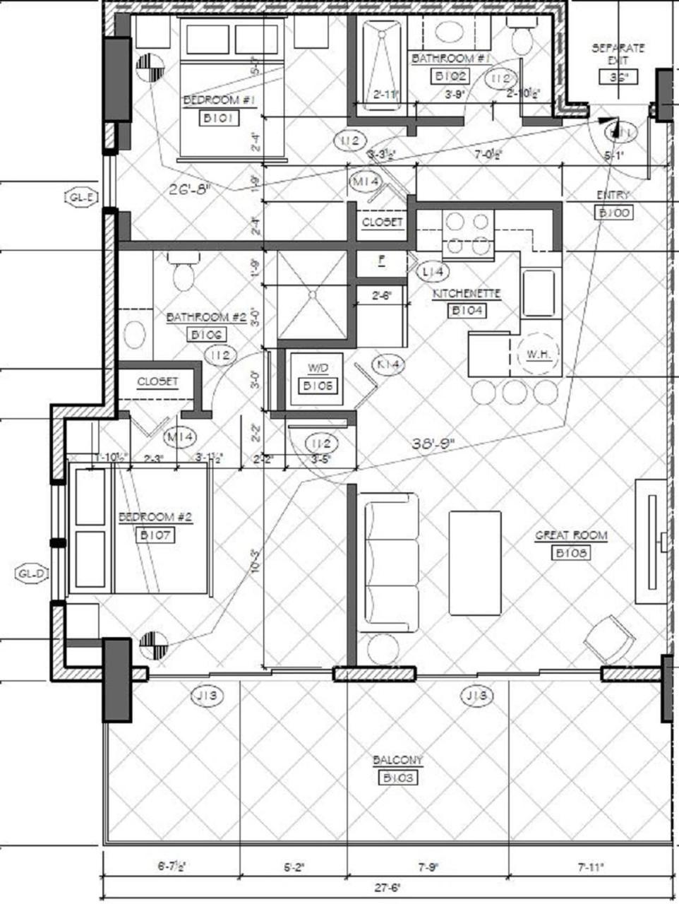 Premium-Suite mit zwei Schlafzimmern und zwei Bädern