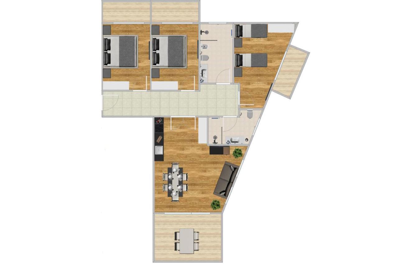 Premium Familienapartment mit Balkon