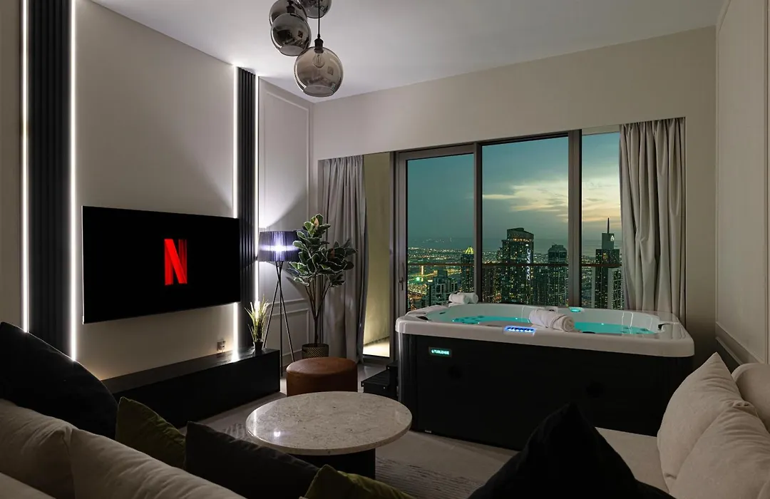 Luxury2Br Sea View Hot Tub Walk To Burj Dubai Mall-1
