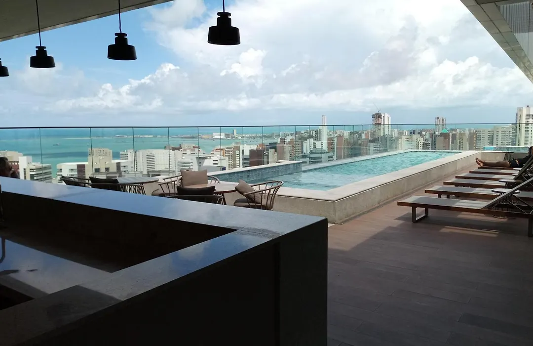 Studio-Piscina Academia No Meireles-Predio Novo Perto Praia Rooftop-1