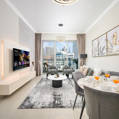 1Br Stunning Canal & Burj View, Luxury Stay At Fairview Residency-3