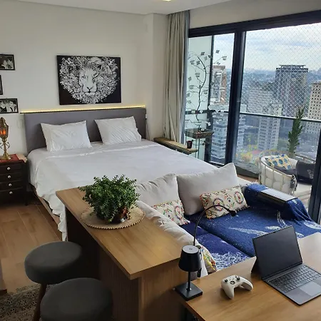 Luxo E Vista Faria Lima Vn Millenium Cama King E Garagem-3