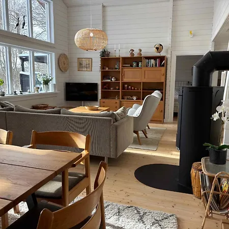 Modernes Ferienhaus Mit Badefass Am Wasser-3