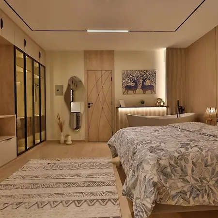 Luxury Studio With Bathtub Steps To City Stars-3