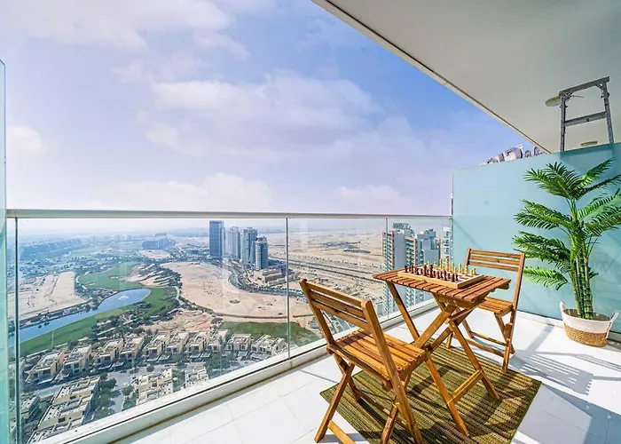 Boho Styled Golf Retreat Studio Damac Hills Dubai
