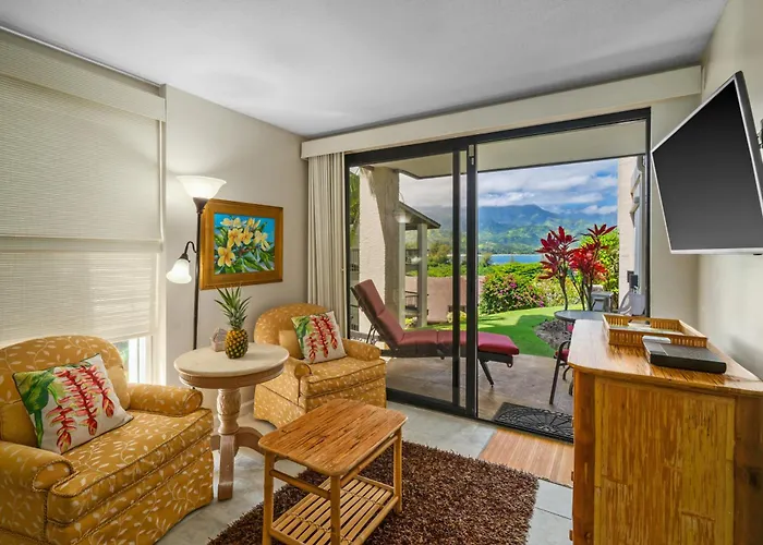Ground Floor Studio 4101 At Hanalei Bay Resort, Ocean View, Pool, Tennis Princeville