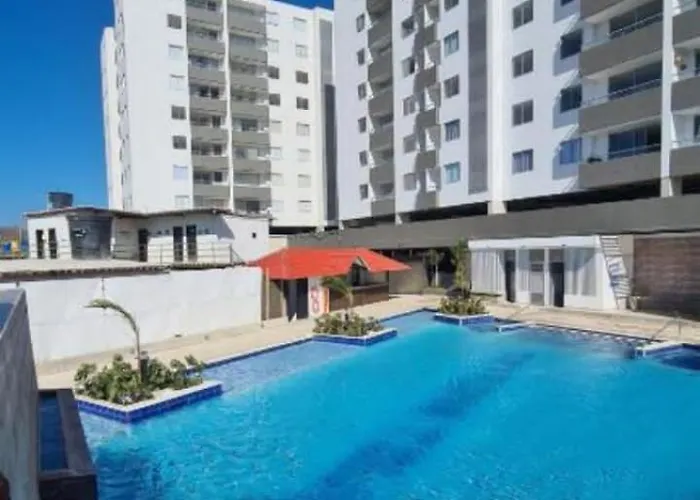 Estudio Con Piscina En Res De Lujo A 10 Min Ctro Y Playas Santa Marta 