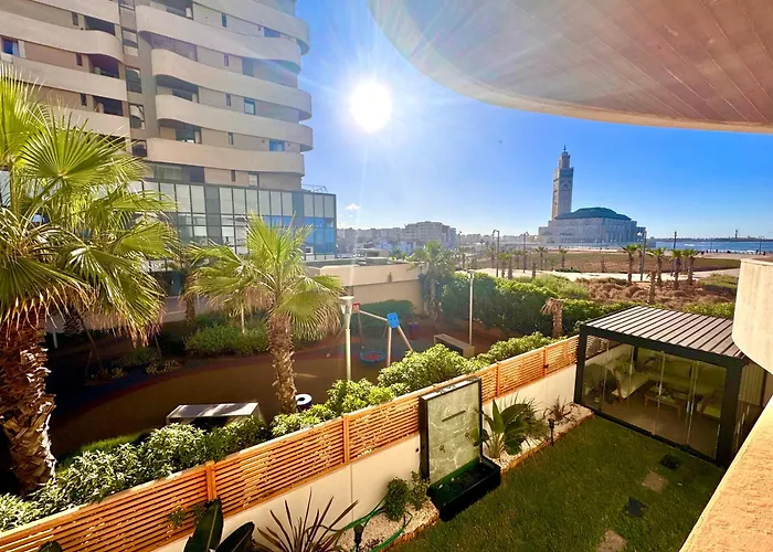 Ferienwohnung Duplex De Luxe Avec Jardin Au Coeur De La Marina Casablanca