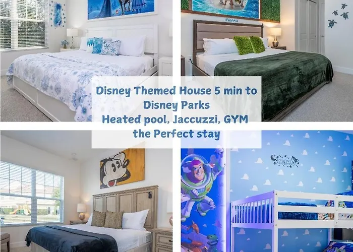 Themed Disney House 5 Min To Disney Parks, Heated Pool, Jacuzzi, Gym And More Orlando
