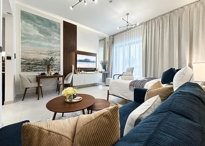 Trophy - Santorini Studio Burjkhalifa & Canal Views Sofa Bed Dubai