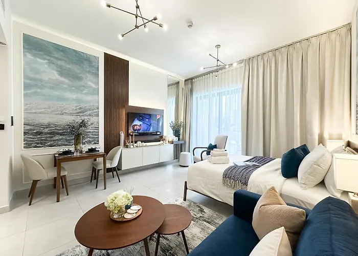 Trophy - Santorini Studio Burjkhalifa & Canal Views Sofa Bed Dubai