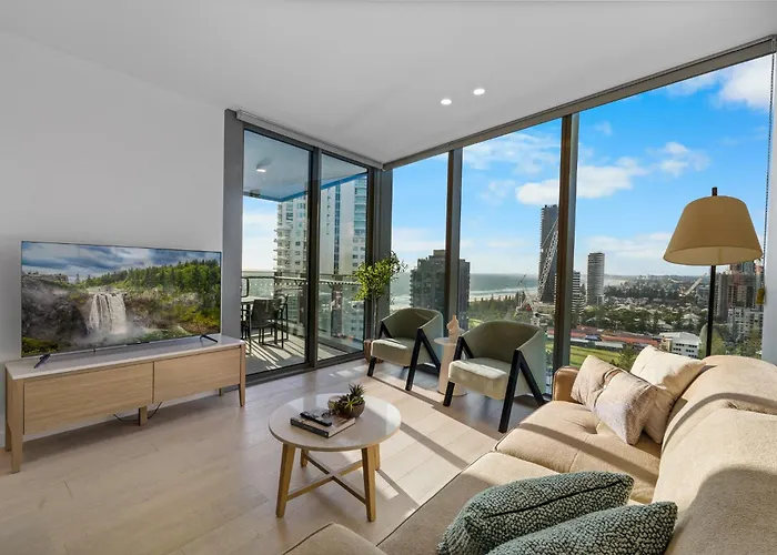 The Vista - 19F Coastline View Luxury 2Bedroom Unit Broadbeach With Parking And Pool Gold Coast