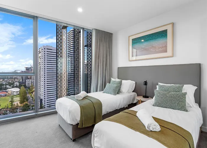 The Vista - 19F Coastline View Luxury 2Bedroom Unit Broadbeach With Parking And Pool Gold Coast