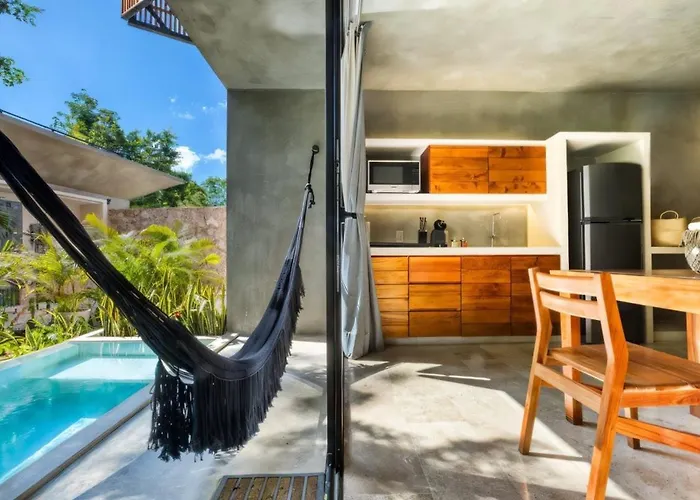 Tulum Aesthetic Mater Suite With Private Pool Rooftop Jacuzzi And Gym