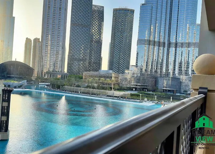 Full View Burj Khalifa And Fountains -Souk Al Bahar- Dream View Holiday Home Rental Dubai