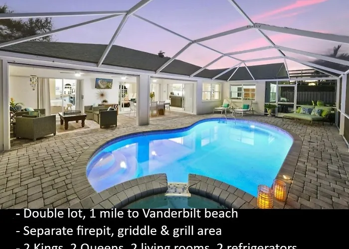 Seaclusion - Luxury, Heated Pool Spa, Near Beach, 2 Dogs North North Naples