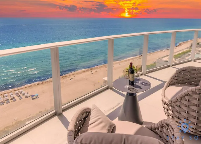 Beachfront Balcony Apartment Amenities Hollywood