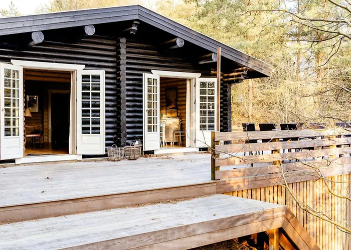 Villa Cozy Times In Log House Amongst Trees Ebeltoft