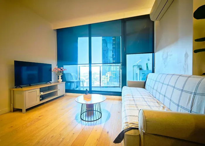 1309 - Melbourne City 2 Bedrooms, Double Beds, High Rise View