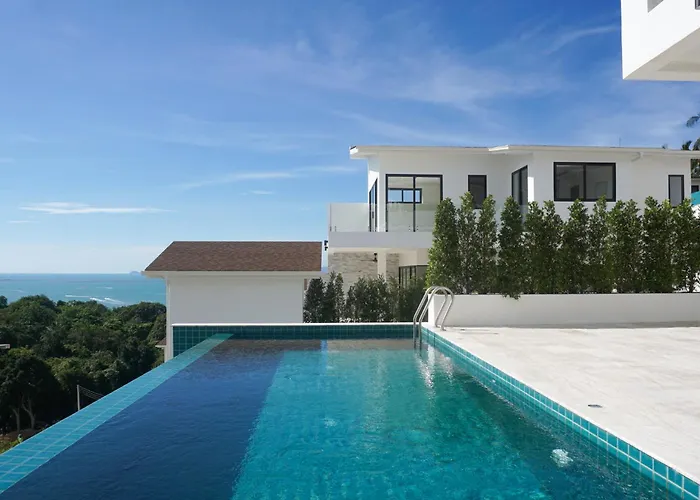 Villa Naira Seaview With Private Gym & Free Motorbike Bophut