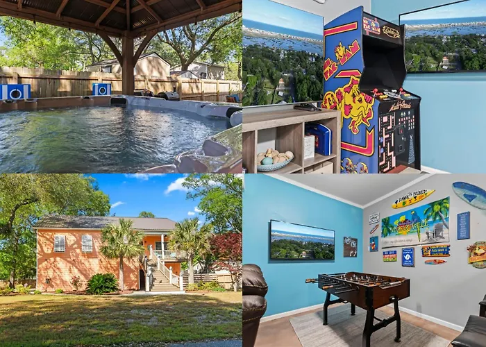 Spectacular Beach House! Arcade Games & Hot Tub! Sleeps 12! Myrtle Beach
