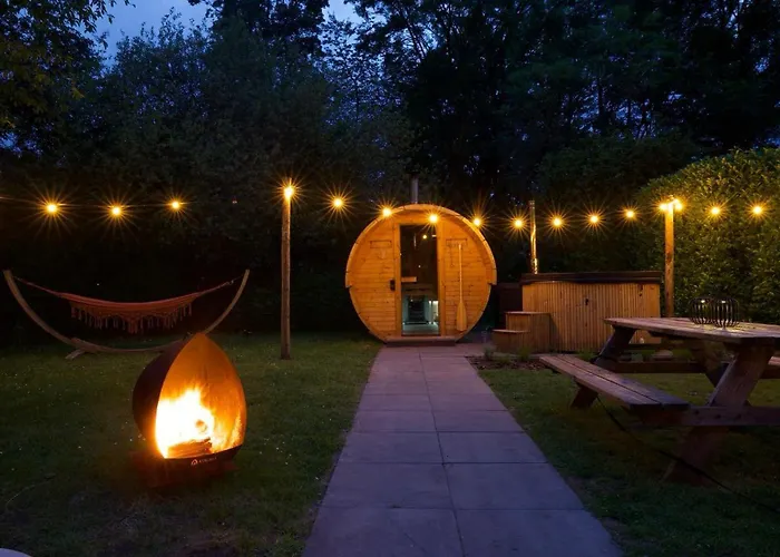 6-P Wellnesshuisje Met Sauna/Hottub Bij Nijmegen Ewijk