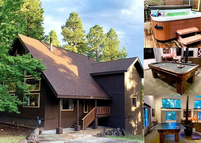 Luxury Hilltop Cabin Rental With Hot Tub Overlooking Forest In Flagstaff, Arizona