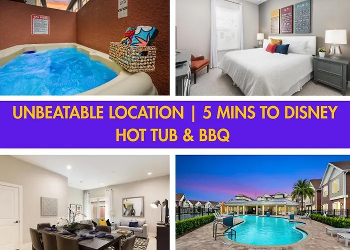 Comfy Villa 5 Min To Dinsey! Hot Tub & Bbq Orlando
