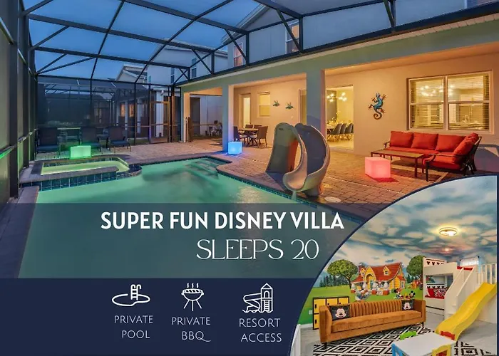 Mickey Mouse Clubhouse 8Min Disneyworld Pool Spa Sleeps 20 Kissimmee
