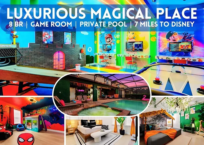 Luxury Modern Villa 8Br Hot Tub, Pool & Lake Kissimmee