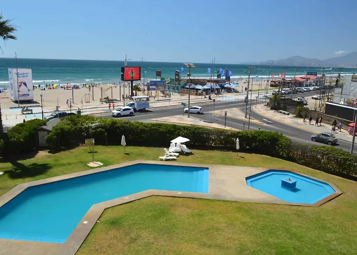 Gran Depto 12 Pers, Frente al Mar, 4 Esquinas, king,Queen,8 singles La Serena