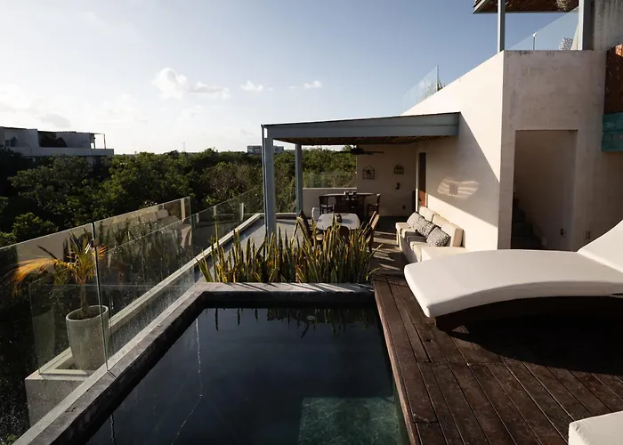 Amazing Penthouse & Apartment With Private Pool, Terrace , Roof Top And Hot Tub In Tulum Jungle
