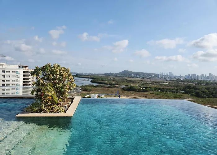 Dominiqueplayaazul Apto De Lujo Con Jacuzzi Privado En Balcon Cartagena 