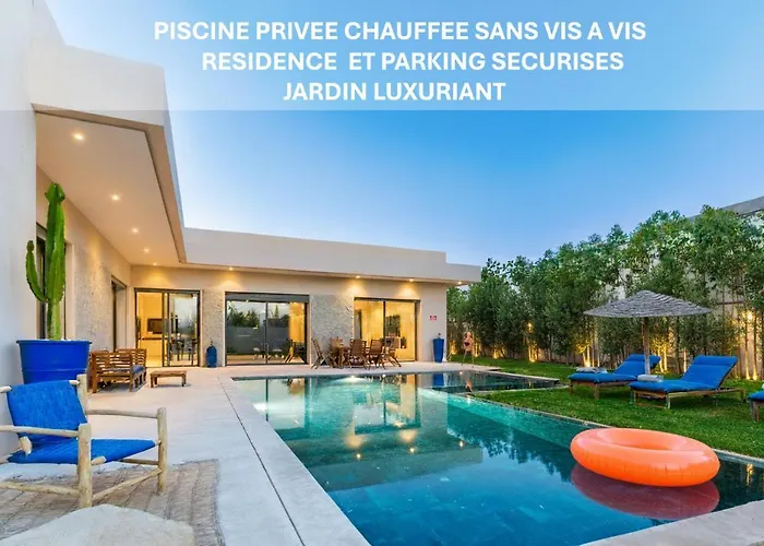 Villa Azur-Piscine Chauffee-Sans Vis A Vis-Hammam Marrakesch
