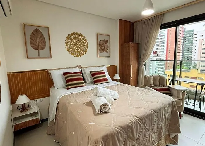 Studio-Piscina Academia No Meireles-Predio Novo Perto Praia Rooftop Fortaleza 
