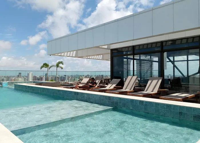 Studio-Piscina Academia No Meireles-Predio Novo Perto Praia Rooftop Fortaleza 