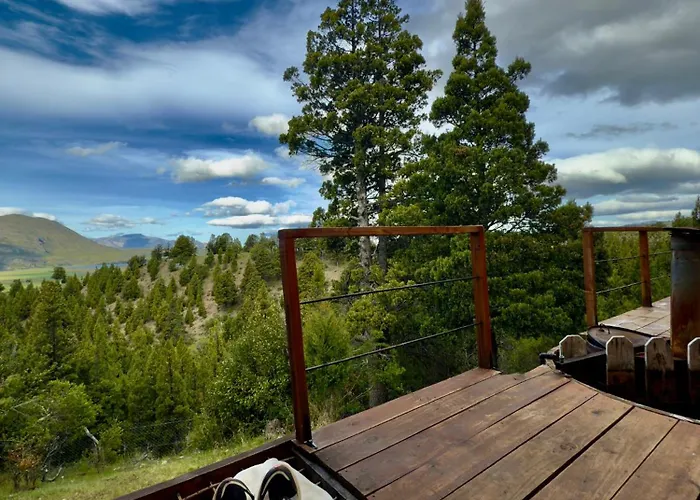 Casa Terraplen Con Tina Privada Y Vista A La Laguna Trevelín